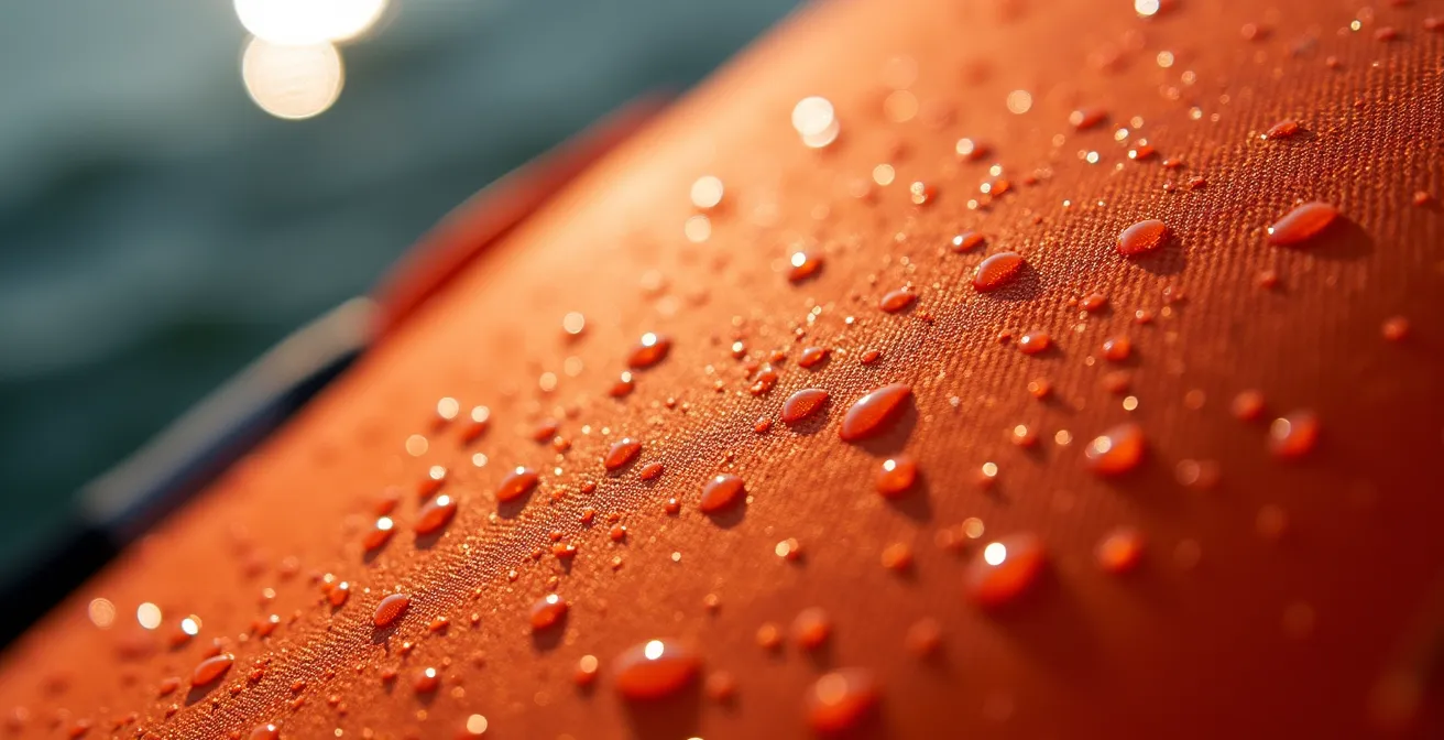 Vue d'un lac québécois montrant le contraste entre l'air chaud et l'eau froide en été